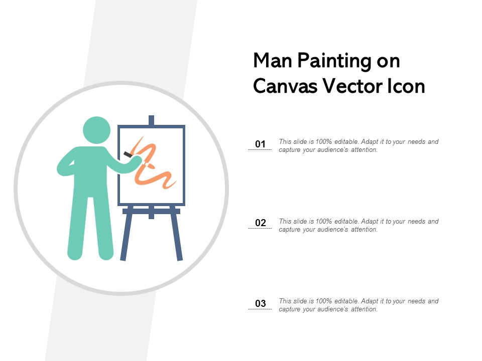 Man Painting On Canvas Vector Icon Ppt PowerPoint Presentation Icon Introduction