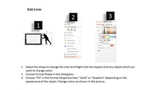 Man Pushing Whiteboard With Numbers 2015 Powerpoint Templates