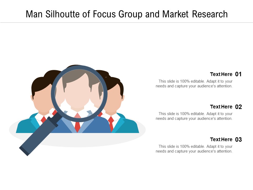 Man Silhoutte Of Focus Group And Market Research Ppt PowerPoint Presentation Inspiration Smartart PDF