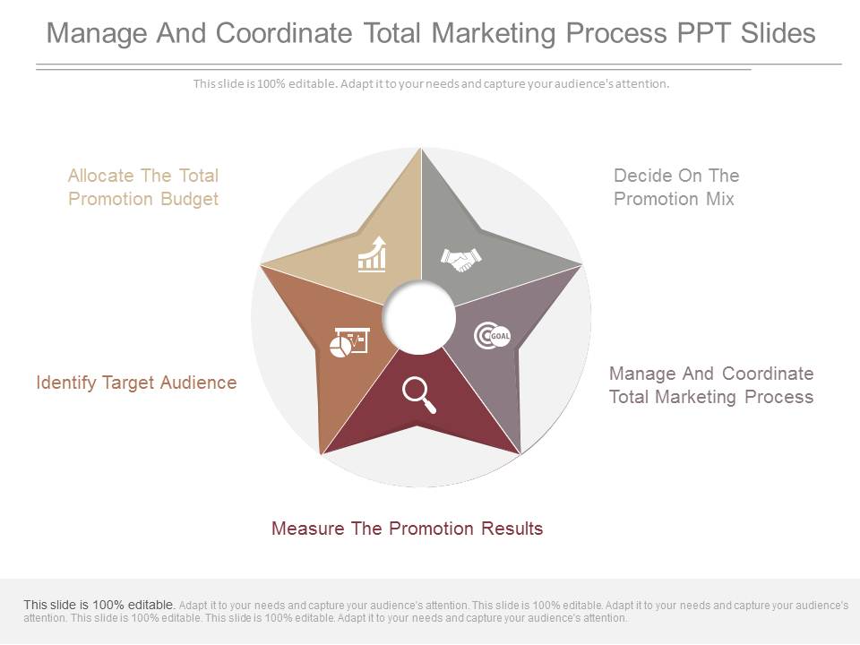 Manage And Coordinate Total Marketing Process Ppt Slides