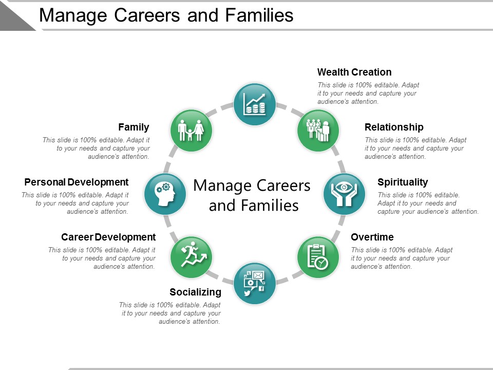 Manage Careers And Families Ppt PowerPoint Presentation Slides Display
