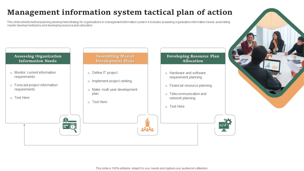 Management Information System Tactical Plan Of Action Ppt Show Graphics Design PDF