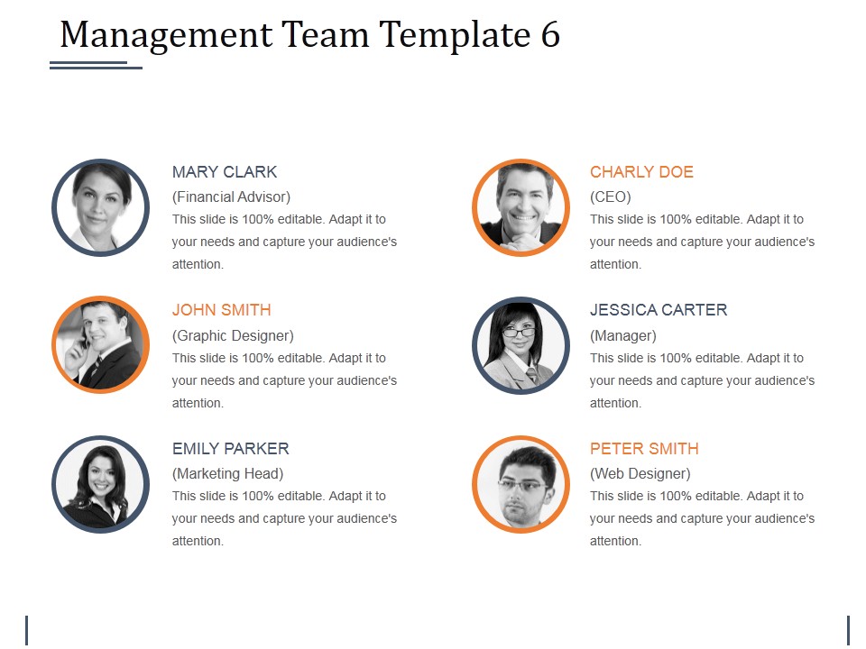 Management Team Template 6 Ppt PowerPoint Presentation Professional Grid
