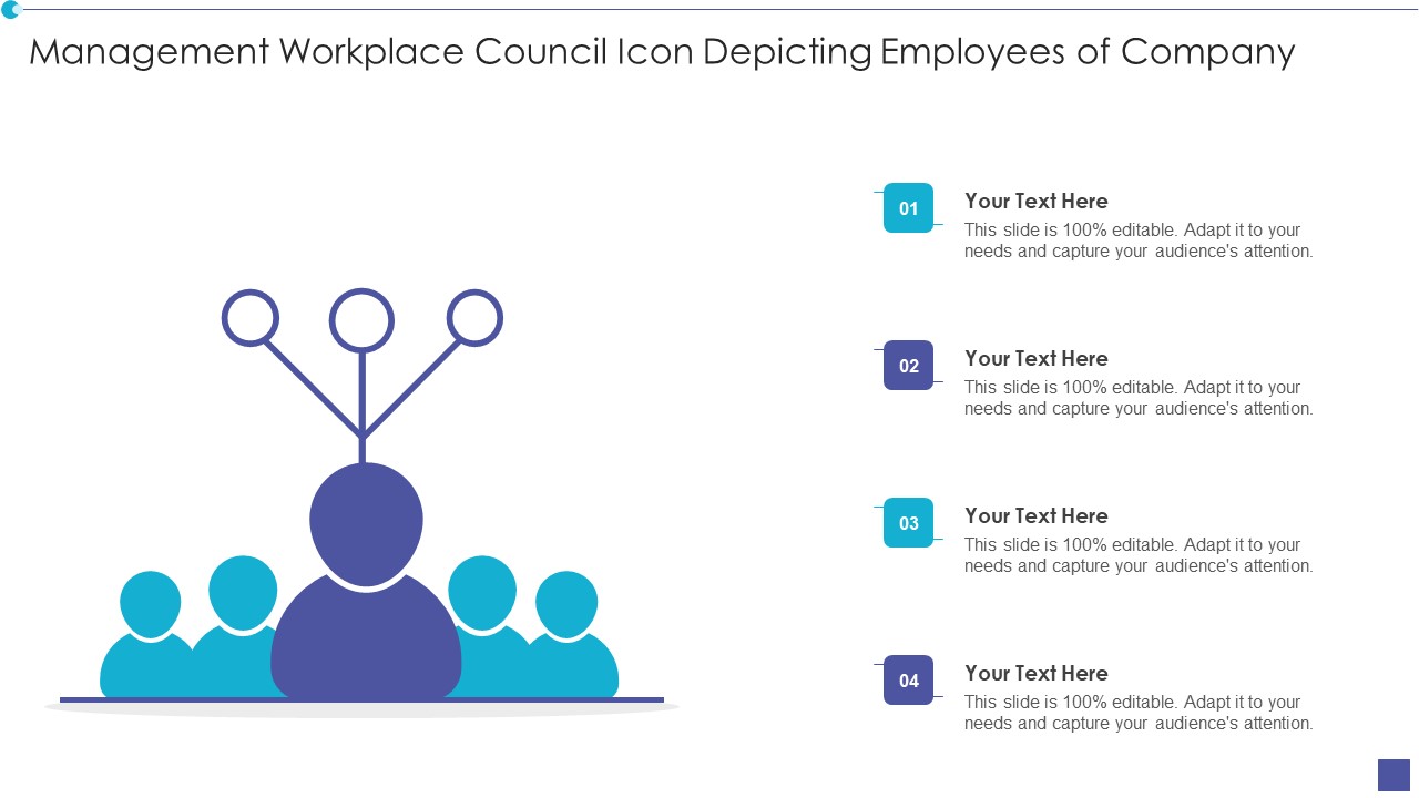 Management Workplace Council Icon Depicting Employees Of Company Ideas PDF