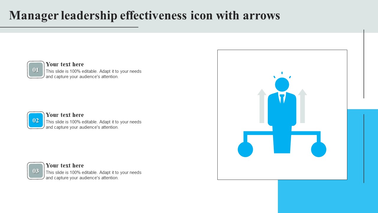 Manager Leadership Effectiveness Icon With Arrows Download PDF