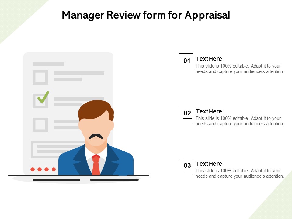 Manager Review Form For Appraisal Ppt PowerPoint Presentation File Visuals PDF