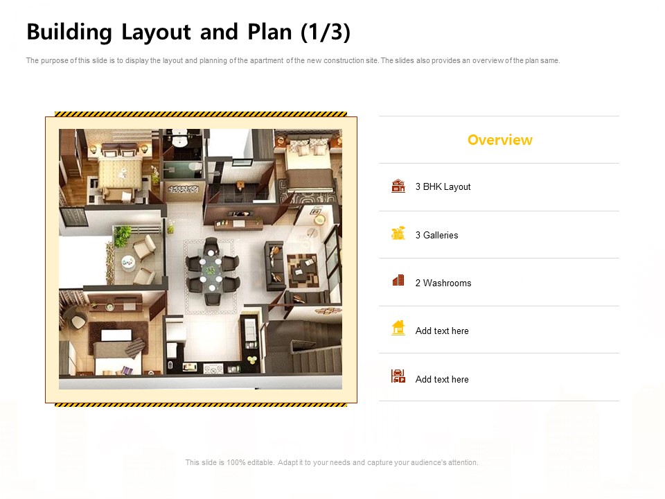 Managing Construction Work Building Layout And Plan Layout Ppt File Deck PDF