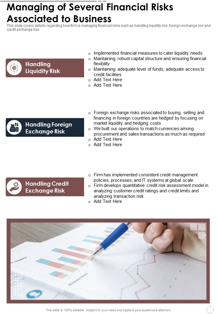 Managing Of Several Financial Risks Associated To Business One Pager Documents