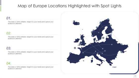 Map Of Europe Highlighting Landmark Ppt PowerPoint Presentation Complete Deck With Slides