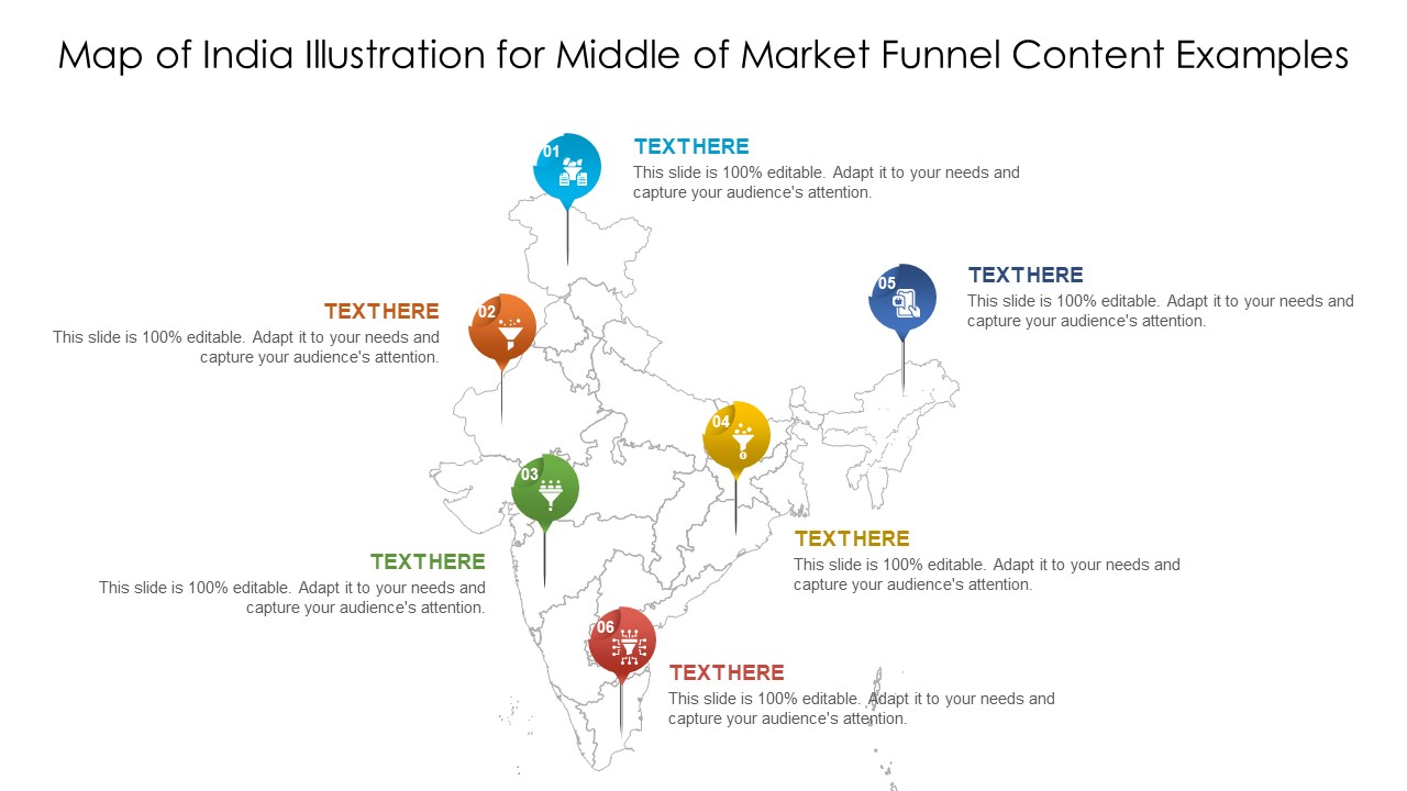 Map Of India Illustration For Middle Of Market Funnel Content Examples Microsoft PDF