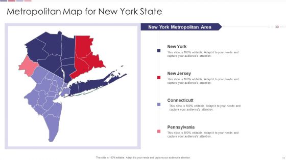 Map Of New York Ppt PowerPoint Presentation Complete Deck With Slides