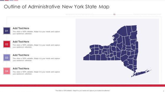 Map Of New York Ppt PowerPoint Presentation Complete Deck With Slides
