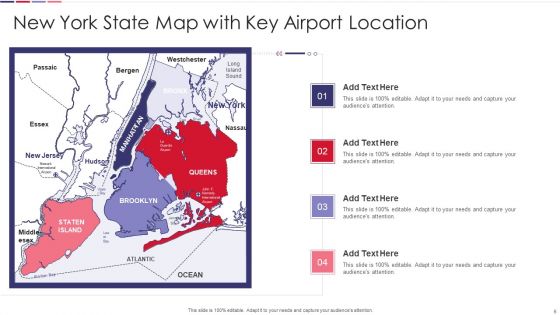 Map Of New York Ppt PowerPoint Presentation Complete Deck With Slides