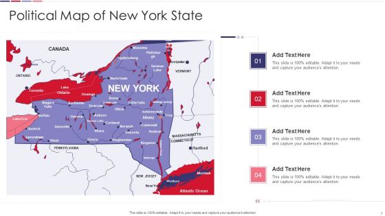 Map Of New York Ppt PowerPoint Presentation Complete Deck With Slides