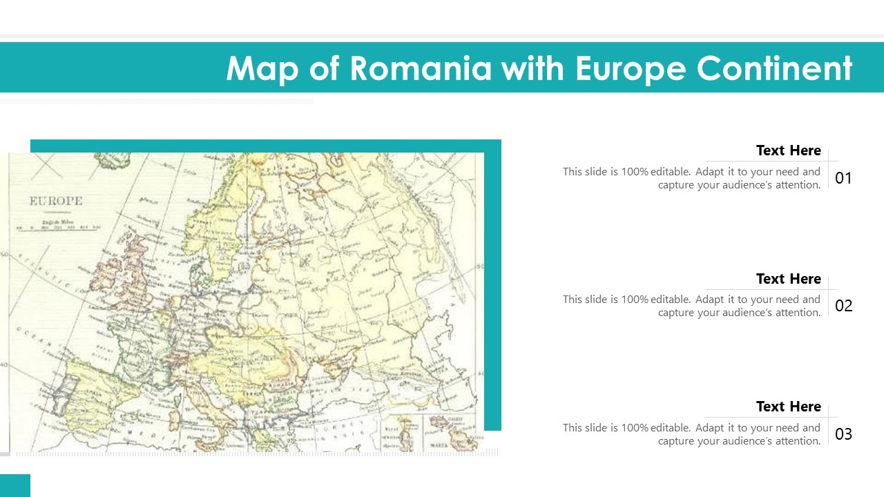 Map Of Romania With Europe Continent Ppt PowerPoint Presentation File Good PDF