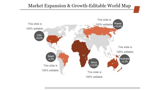 Market Expansion And Growth Editable World Map Ppt PowerPoint Presentation Portfolio Format Ideas