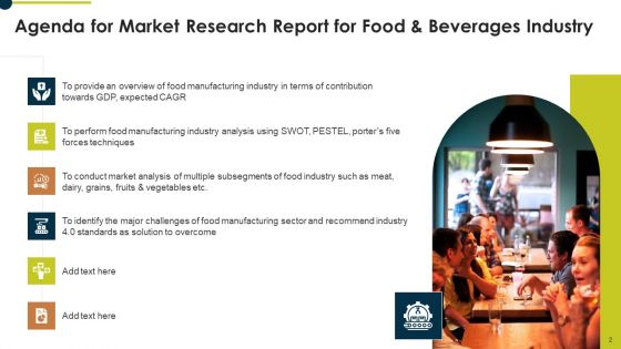 Market Research Report For Food And Beverages Industry Ppt PowerPoint Presentation Complete Deck With Slides