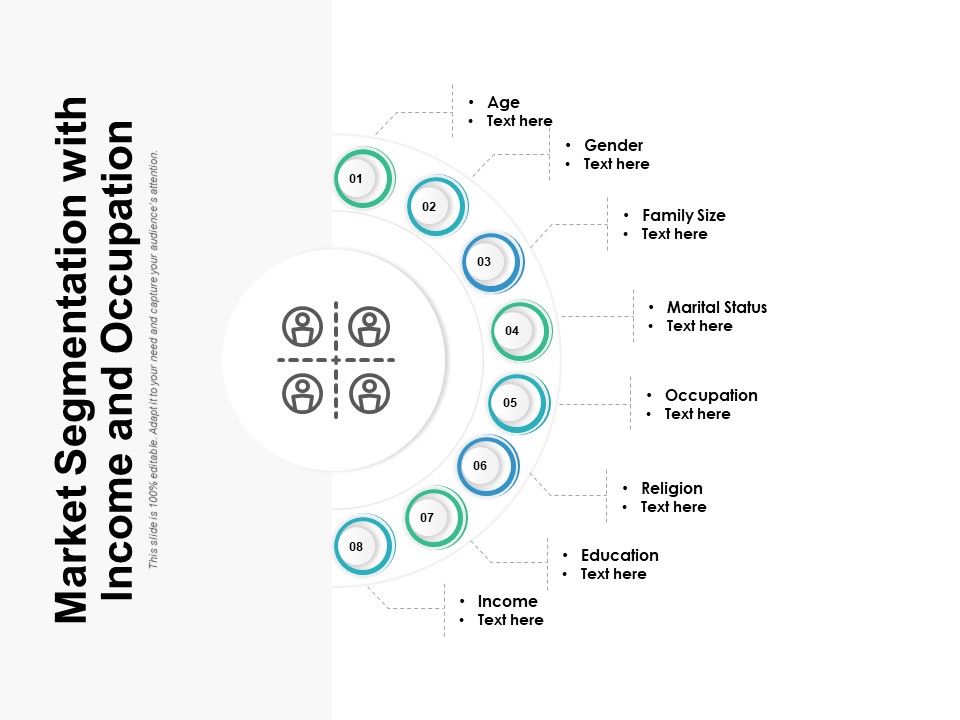 Market Segmentation With Income And Occupation Ppt PowerPoint Presentation Gallery Aids PDF