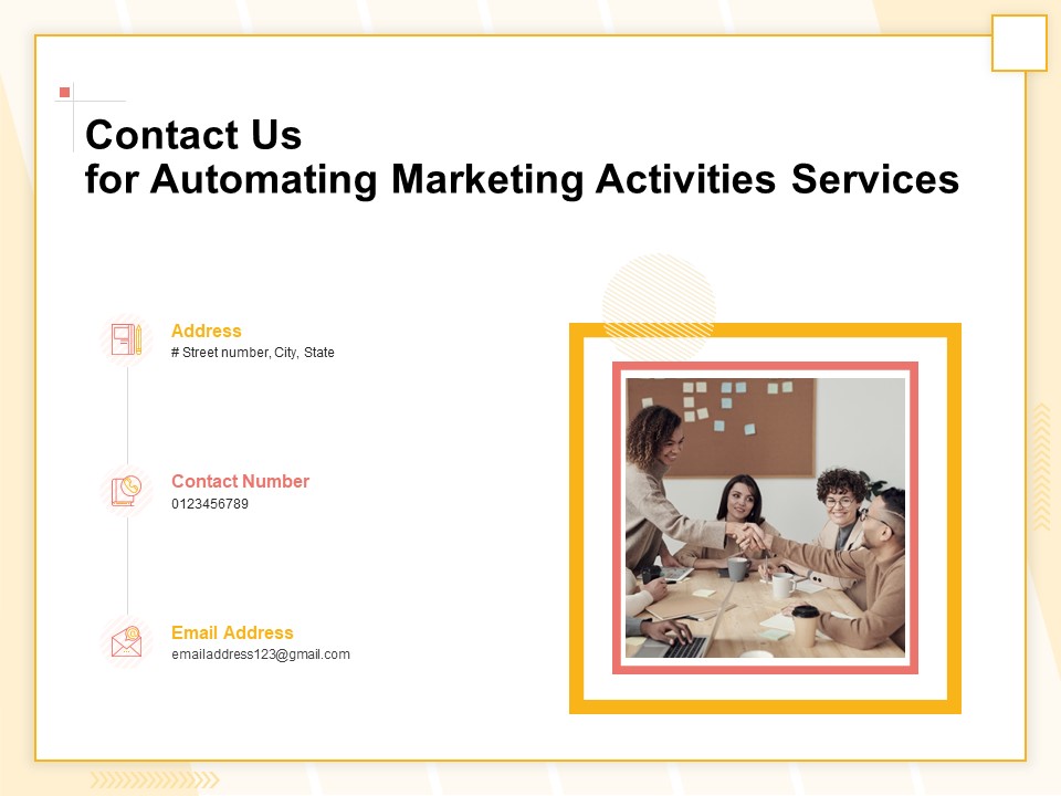 Marketing Automation Contact Us For Automating Marketing Activities Services Information PDF