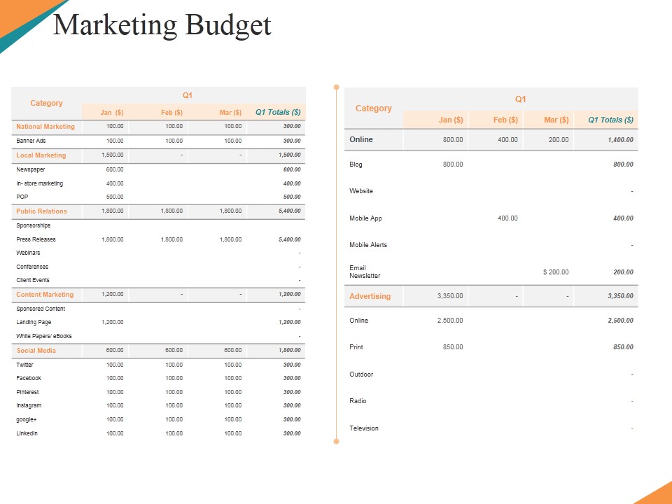 Marketing Budget Ppt PowerPoint Presentation Professional Styles