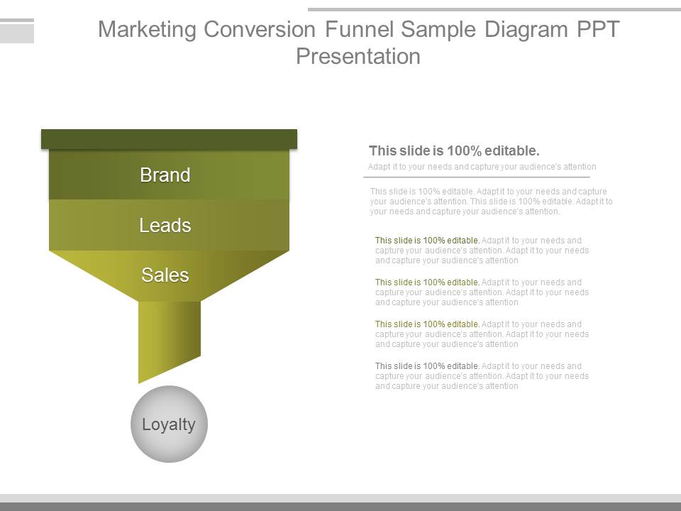 Marketing Conversion Funnel Sample Diagram Ppt Presentation
