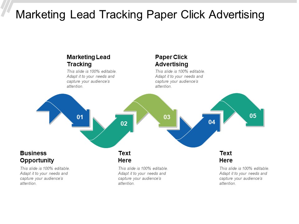Marketing Lead Tracking Paper Click Advertising Business Opportunity Ppt PowerPoint Presentation Pictures Example