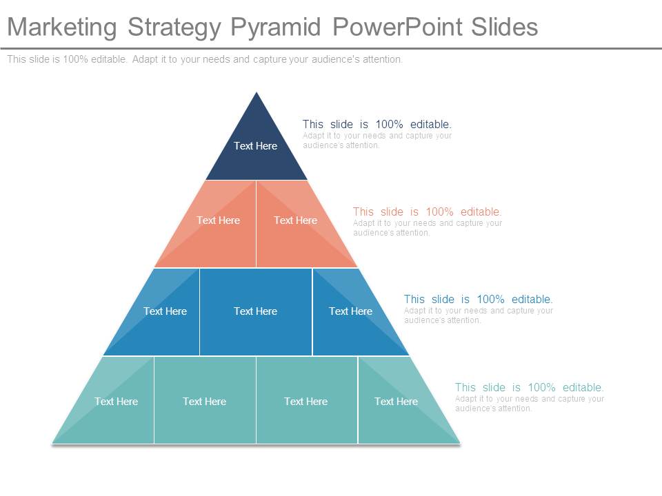 Marketing Strategy Pyramid Powerpoint Slides