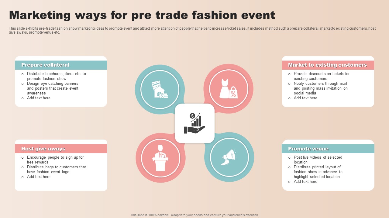 Marketing Ways For Pre Trade Fashion Event Professional PDF