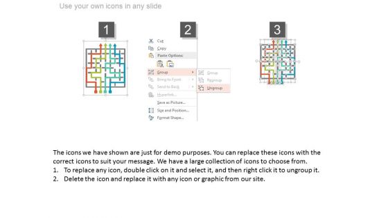 Maze With Alphabets And Arrows For Solution Powerpoint Template