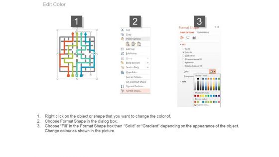 Maze With Alphabets And Arrows For Solution Powerpoint Template
