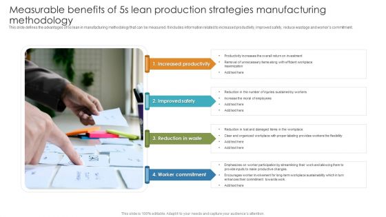 Measurable Benefits Of 5S Lean Production Strategies Manufacturing Methodology Template PDF