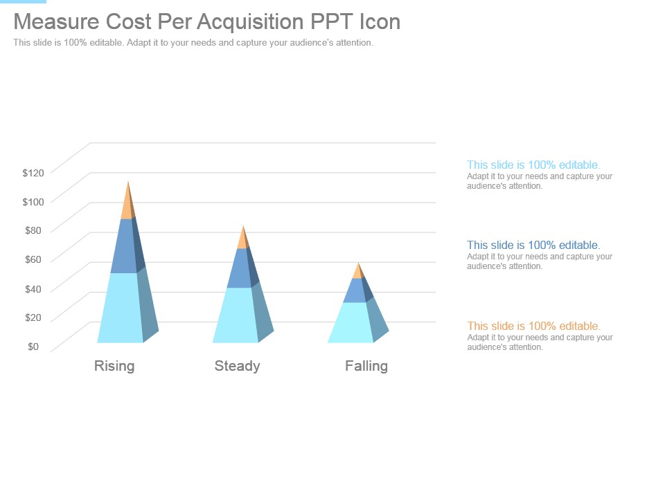 Measure Cost Per Acquisition Ppt Icon