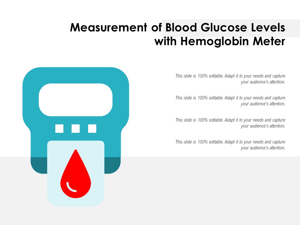 Measurement Of Blood Glucose Levels With Hemoglobin Meter Ppt PowerPoint Presentation Icon Layouts PDF
