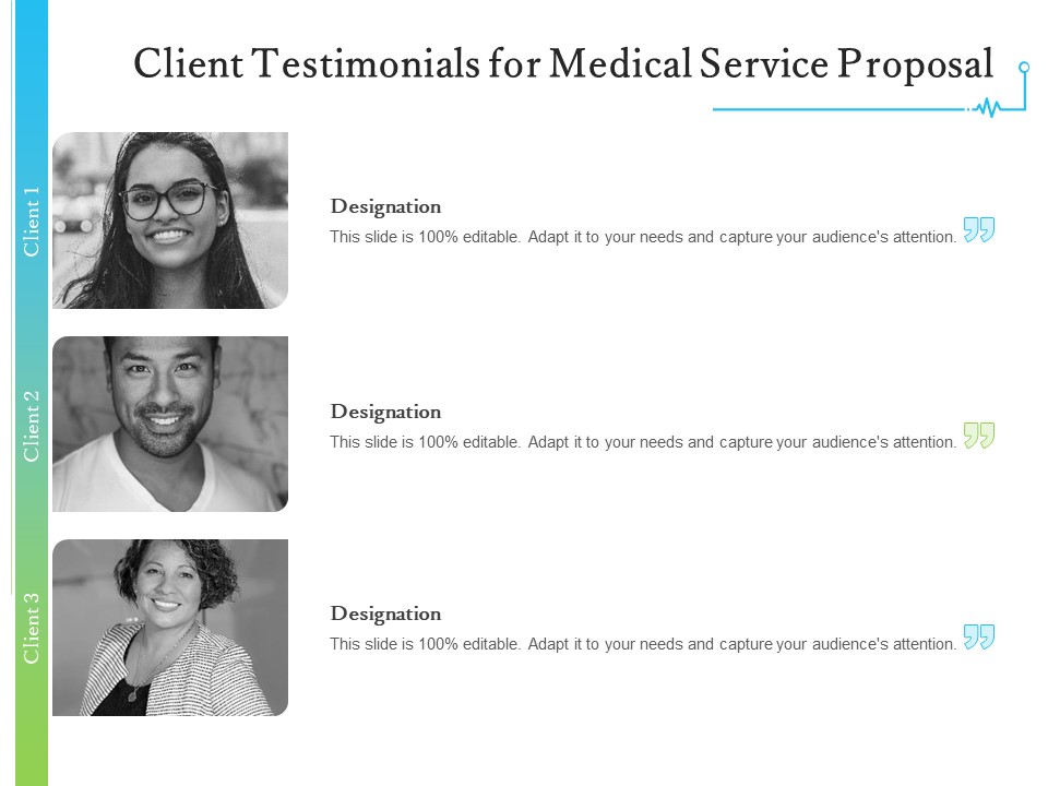 Medical And Healthcare Related Client Testimonials For Medical Service Proposal Ppt Gallery PDF