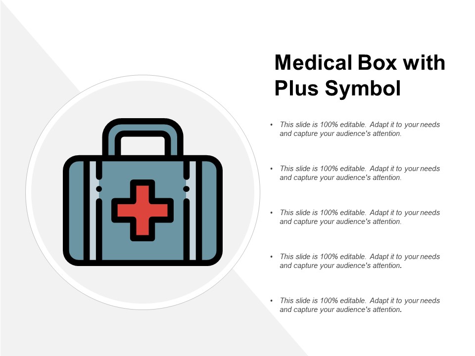 Medical Box With Plus Symbol Ppt Powerpoint Presentation Icon Slides
