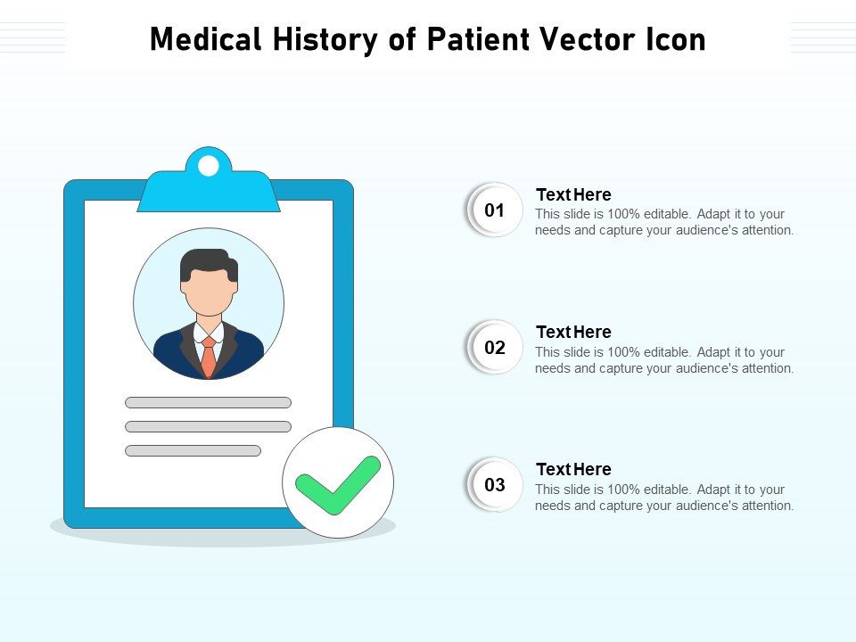 Medical History Of Patient Vector Icon Ppt PowerPoint Presentation Slides Good PDF