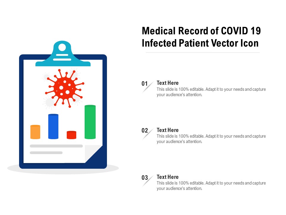 Medical Record Of COVID 19 Infected Patient Vector Icon Ppt PowerPoint Presentation Infographic Template Styles PDF