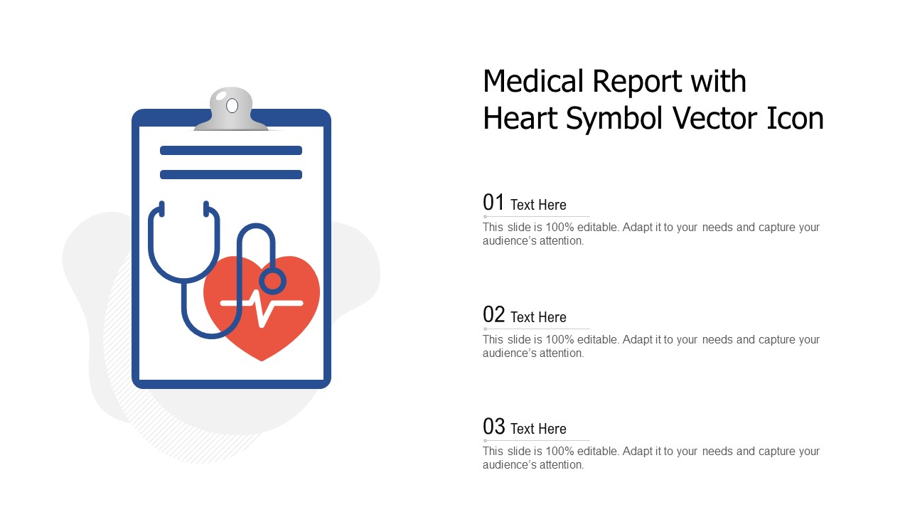 Medical Report With Heart Symbol Vector Icon Ppt Summary Graphics PDF