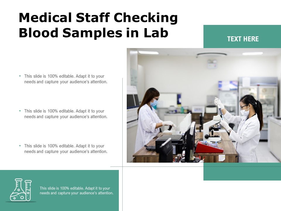 Medical Staff Checking Blood Samples In Lab Ppt PowerPoint Presentation Professional Slide Download PDF