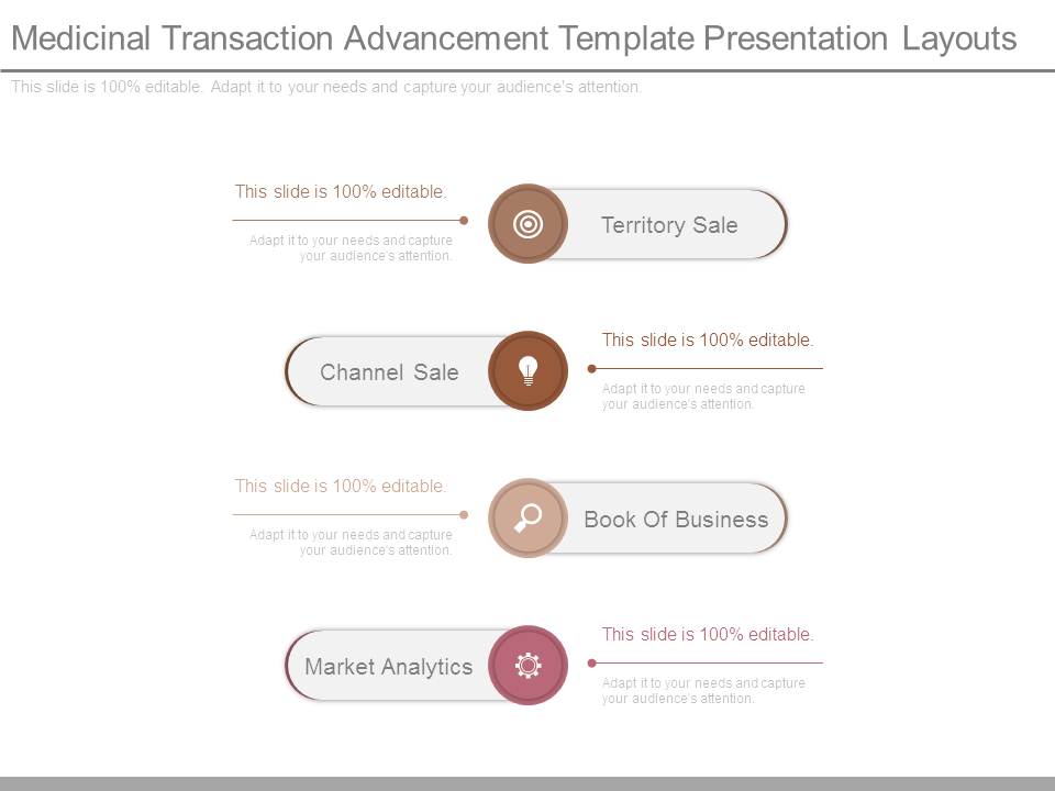 Medicinal Transaction Advancement Template Presentation Layouts