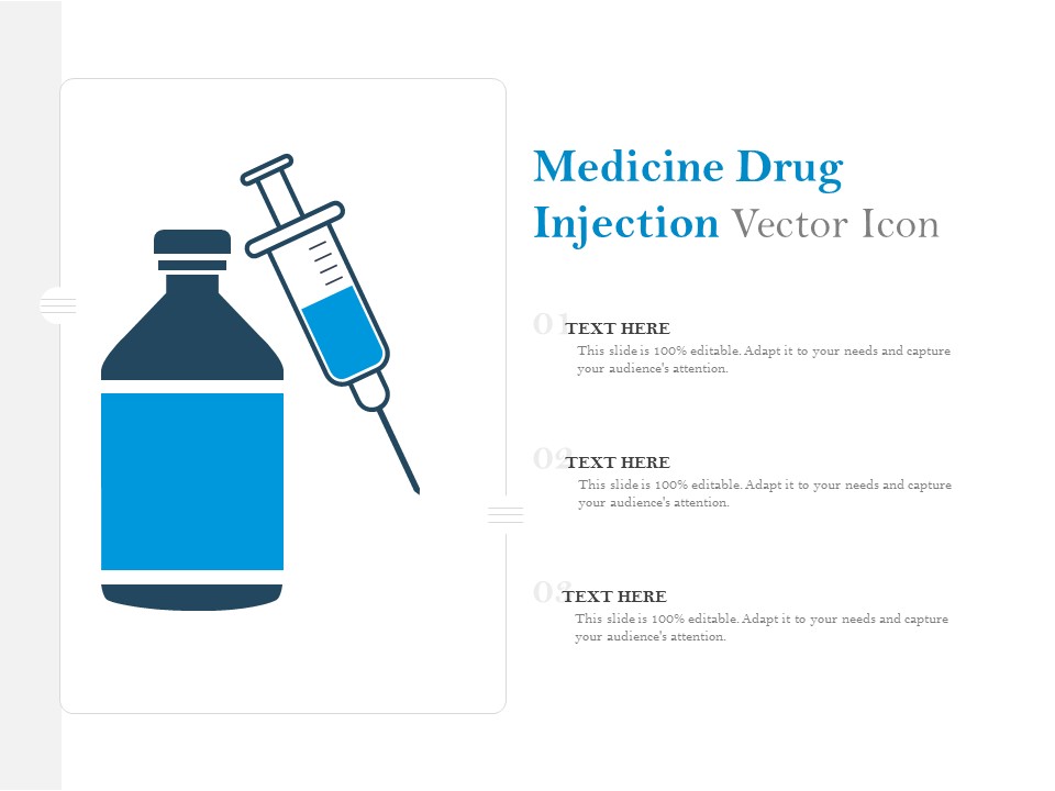 Medicine Drug Injection Vector Icon Ppt PowerPoint Presentation Styles Smartart