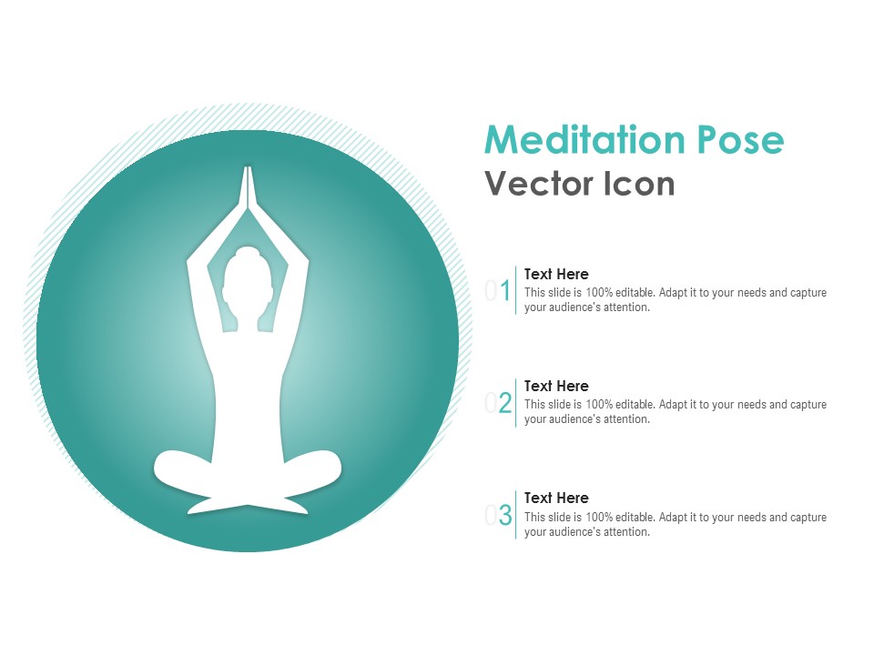 Meditation Pose Vector Icon Ppt PowerPoint Presentation Icon Example