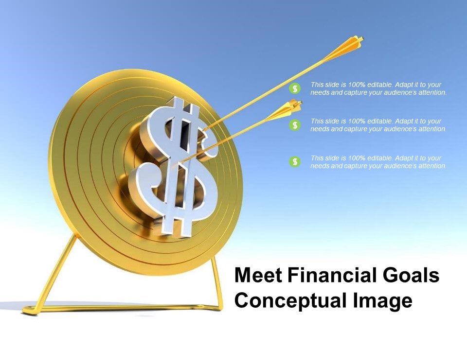 Meet Financial Goals Conceptual Image Ppt PowerPoint Presentation Professional Grid