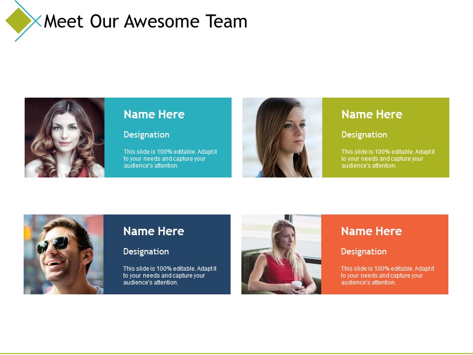 Meet Our Awesome Team Ppt PowerPoint Presentation Styles Brochure