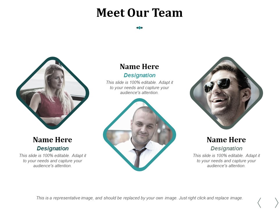 Meet Our Team Ppt PowerPoint Presentation Infographic Template Demonstration