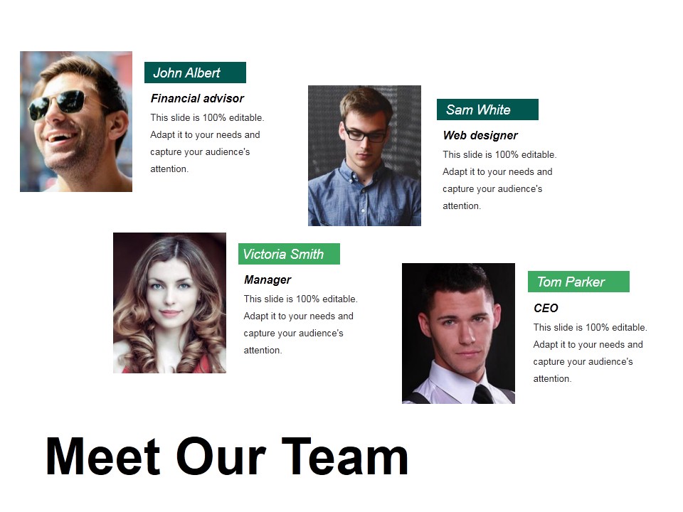 Meet Our Team Ppt PowerPoint Presentation Portfolio Example