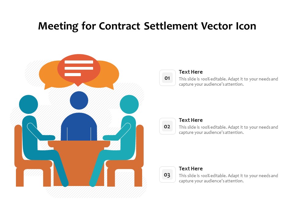 Meeting For Contract Settlement Vector Icon Ppt PowerPoint Presentation Gallery Model PDF