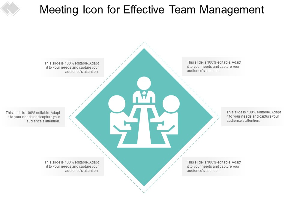 Meeting Icon For Effective Team Management Ppt PowerPoint Presentation Pictures Shapes
