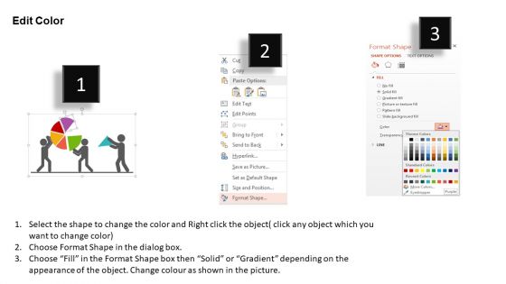 Men Making Pie Chart Powerpoint Templates