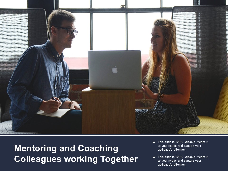 Mentoring And Coaching Colleagues Working Together Ppt PowerPoint Presentation Layouts Templates